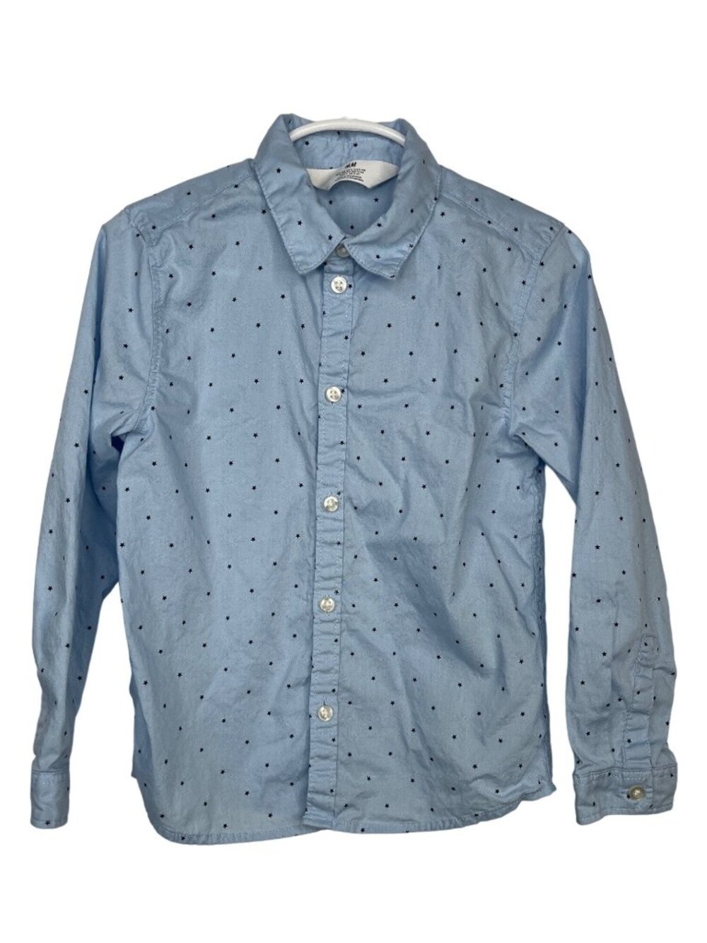 H&M Boys Star Print Button Down Shirt Size 6
